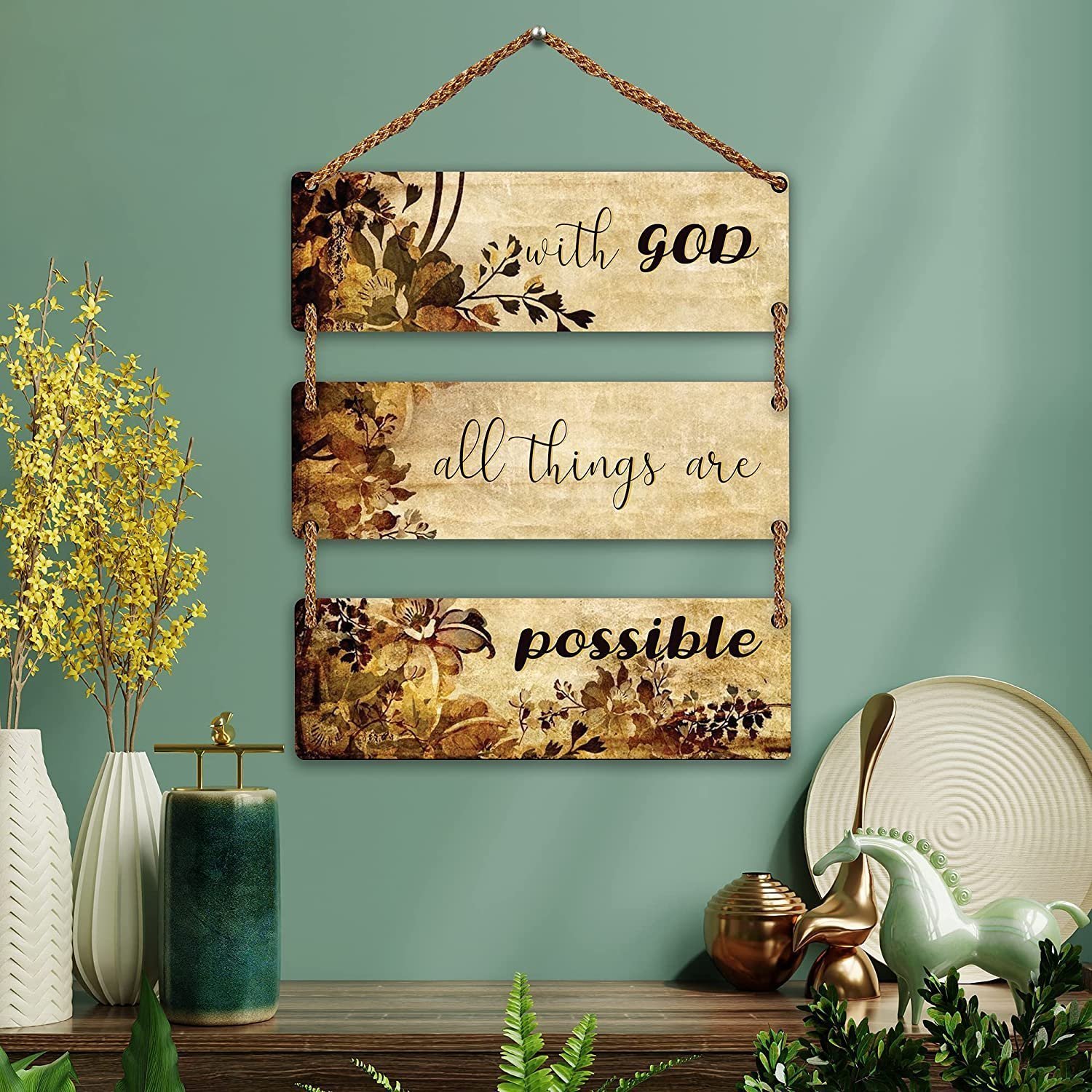 Sehaz Artworks Home Decor Items for Living Room | Wooden Wall Hangings for Home Decoration | Decorative Items for Home | Home Decoration Items stylish | Room Decor Wall Decor Items for Bedroom -3-0008