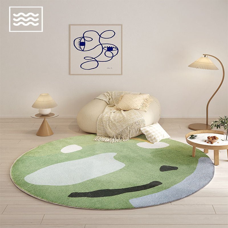 Abstract Landscape Circular Rug