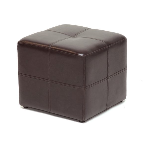 Baxton Studio Nox Dark Brown Ottoman