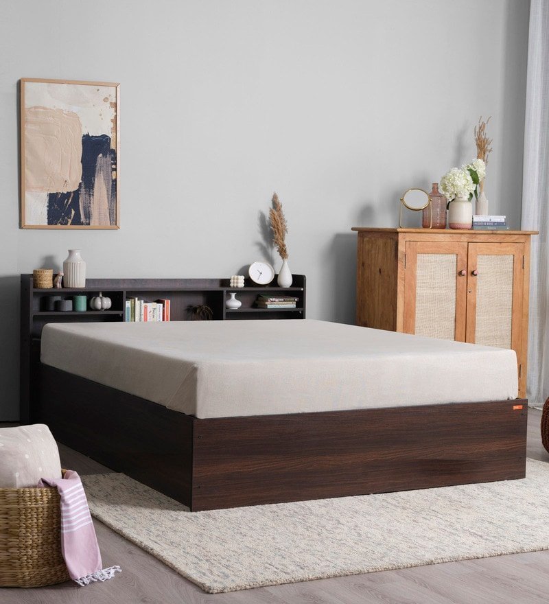 Bed ES King Size bed In Chestnut Dark Colour