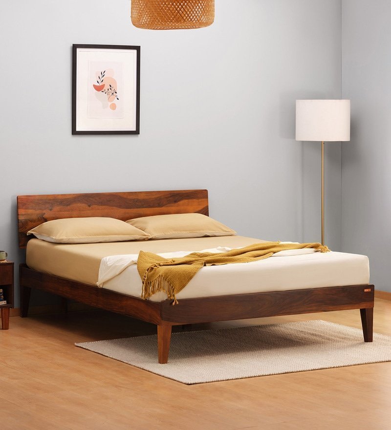 Bed G King Size bed In Honey Brown Colour