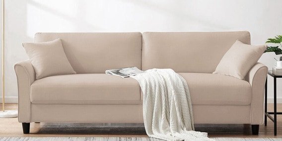 Daroo 3 Seater Sofa In Camel Beige Colour