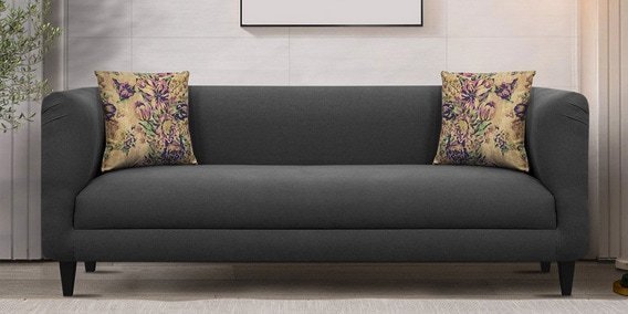 Niki 3 Seater Sofa In Charcoal Grey Colour