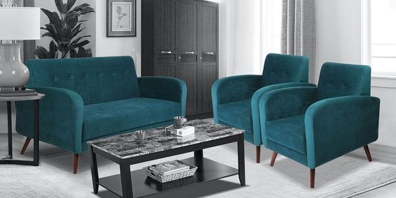 Rome Sofa Set (3+1+1) in Green Colour